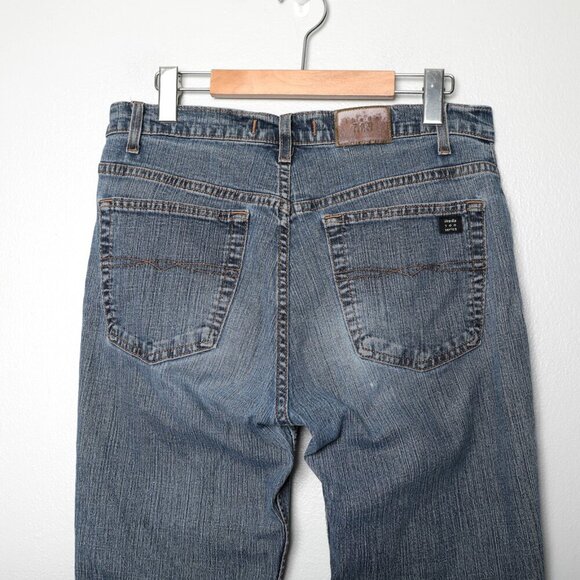 Vintage IKEDA 700 Straight Leg Jeans 90s Y2K Mid Rise Denim Retro Zipper Fly 31 - Picture 4 of 15